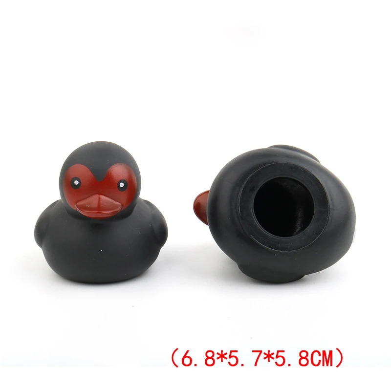 DIY Cycling Rubber Duck Decoration Black Pink Red Duck Accessories with Weapons for Car Dashboard Bike Decoration