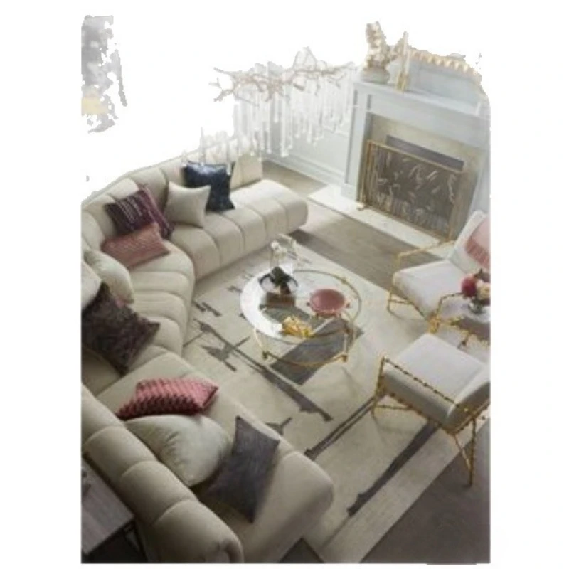 Nordic fabric sofa corner curved living room large and small sofa sofa