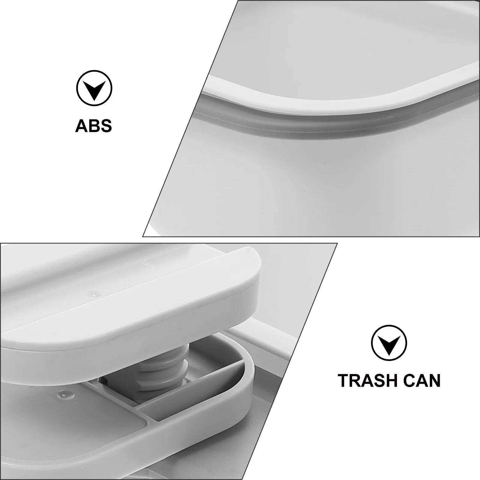

1pc Rotating Box ABS Trash Bin Office Desk Sundry Box Kitchen Bathroom Desktop Clipping Can Sundry Container Pink