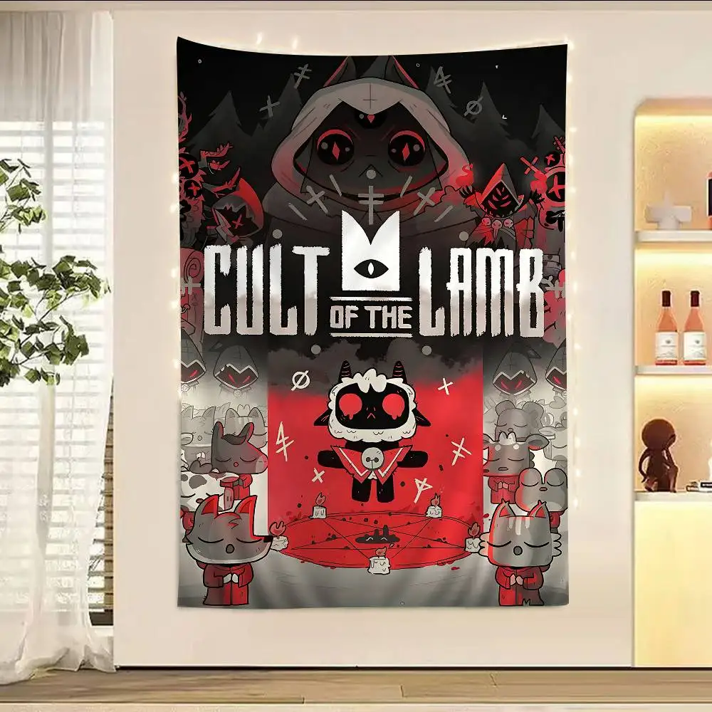 Cult Of The Lamb Chart Tapestry Art Science Fiction Room Home Decor Cheap Hippie Wall Hanging