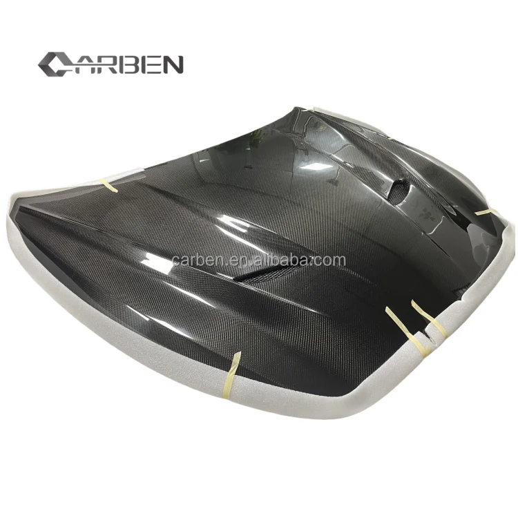 

2016-2022 Infiniti Q60/Q60S CV37 Капот из углеродного волокна с вентилируемым передним отделением двигателя, новое состояние