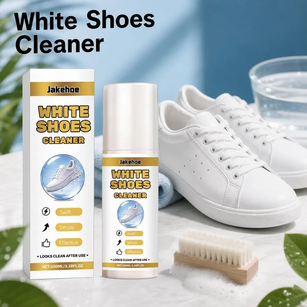 White Shoe Whitening Cleaning Spray Stain Yellowing Remover Shoe Care Solution for Maintaining Shoe Brightness