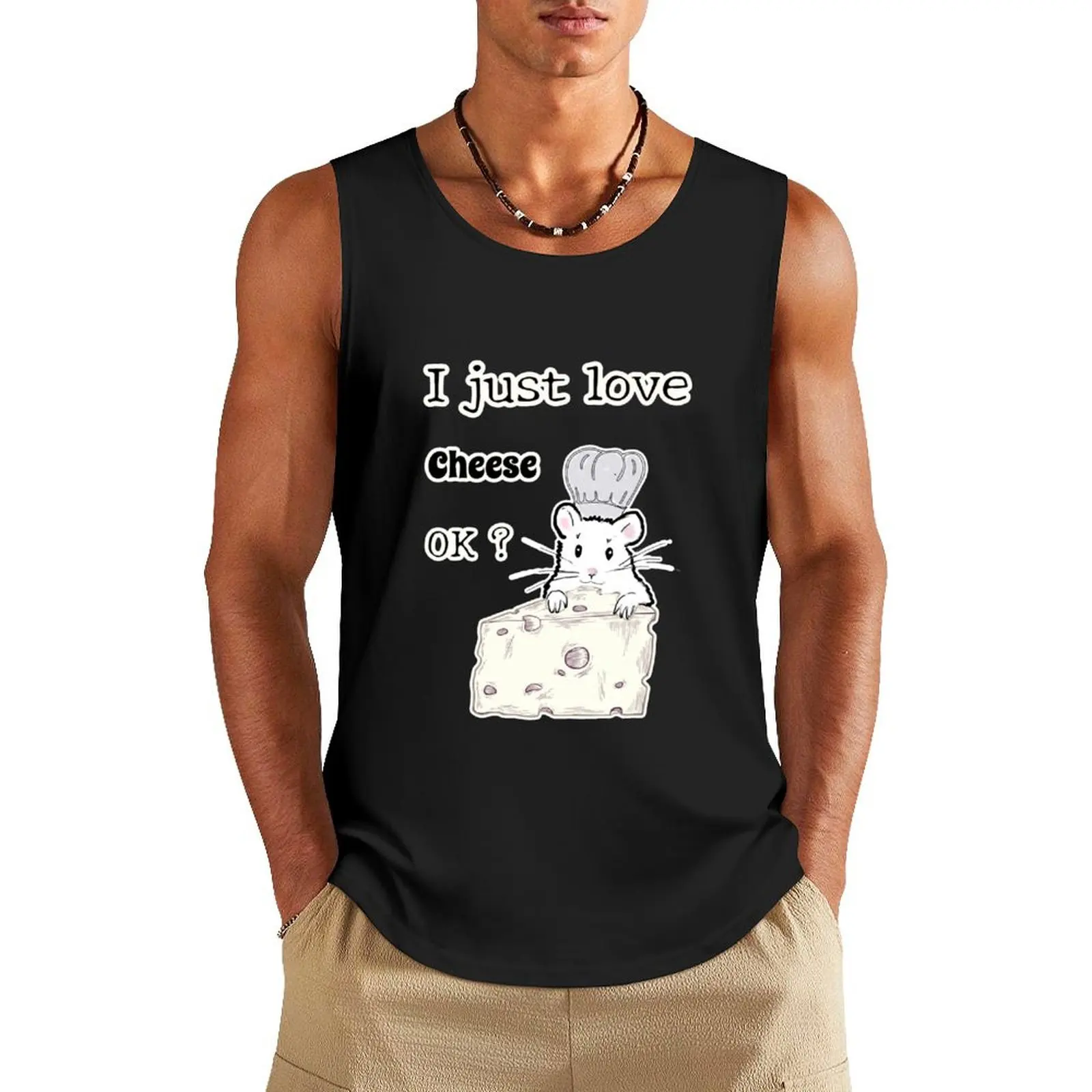 

I love cheese - funny cheese quote Tank Top bodybuilding Top