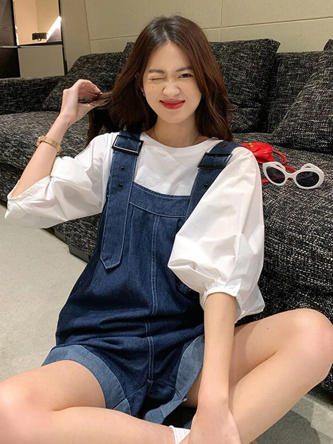 

Summer 2026 Women's Denim Overalls plus Size Loose Wide Leg Pants High Waist No Stretch Comfortable plus Size Fashion Design