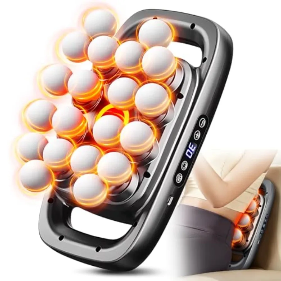 

20 Head Massage Gun Deep Tissue with 3 Modes and 30 Levels, Percussion Multi-Head Handheld Portable Massager, Quiet Muscle Elec