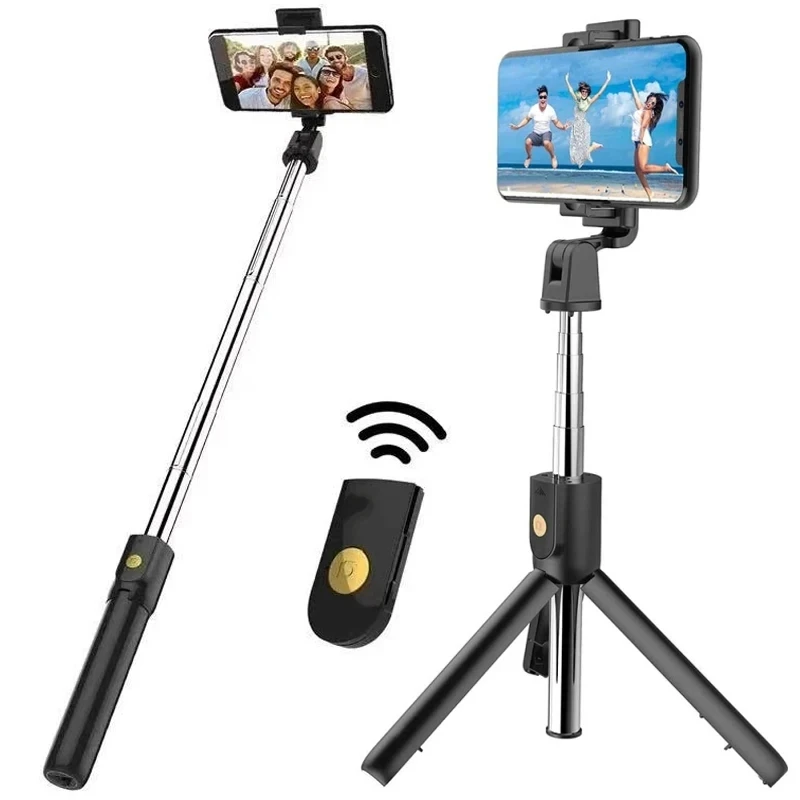 K07 Wireless Selfie Stick Tripod Stand Bluetooth 5.0 Remote Extendable Tripod for iPhone Mobile Phone Tiktok Video Live Stream