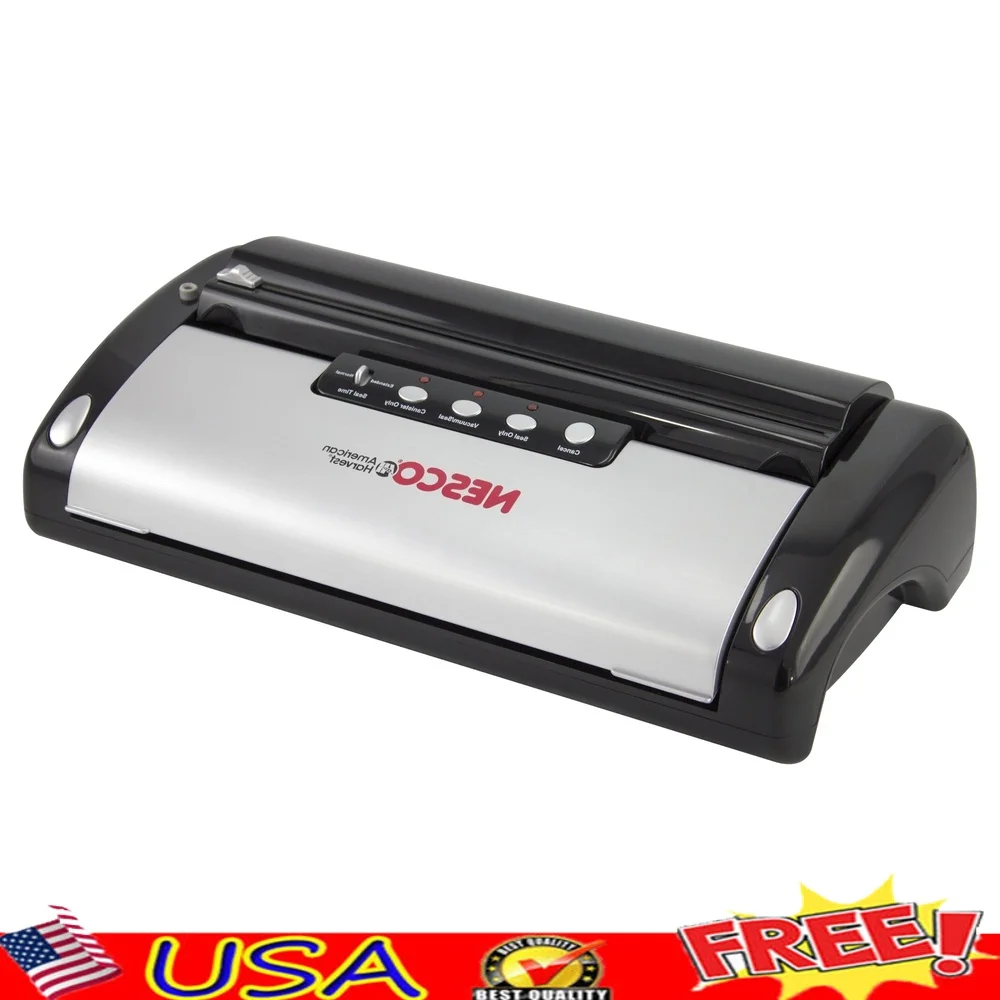 

Elite Vacuum Sealer Automatic Bag Cutter Dry Moist Seal Modes Starter Bags Rolls Compact Food Storage