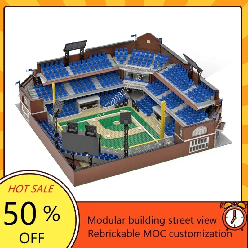 Authorized 7313Pcs Custom MOC-76626 Modular Baseball Stadium -Brick Figure Scale Small Particle Building Blocks (By Gabizon)