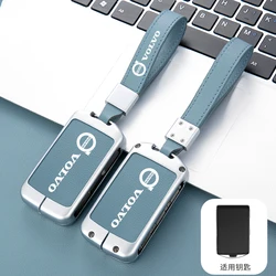 Zine Alloy Leather Car Key Case Cover Shell For Volvo XC40 XC60 S90 XC90 V90 2017 2018 T5 T6 T8 Polestar 1 2 Keyless Accessories