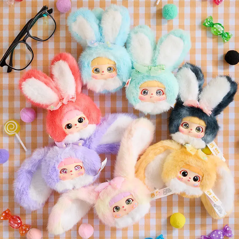 

Kitten Jelly Bean Colorful Rabbit Series Blind Box Trendy Toy Ornament Cute Mini Doll Backpack Pendant Mystery Box Surprise Gift