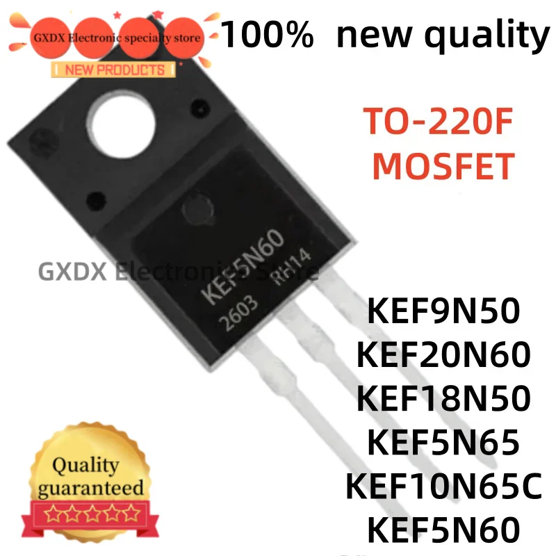 10-20 piezas/lote 100% nuevo high-quality KEF20N60 KEF18N50 KEF9N50 TO220F KEF5N65 KEF10N65C KEF5N60 TO-220F MOSFET