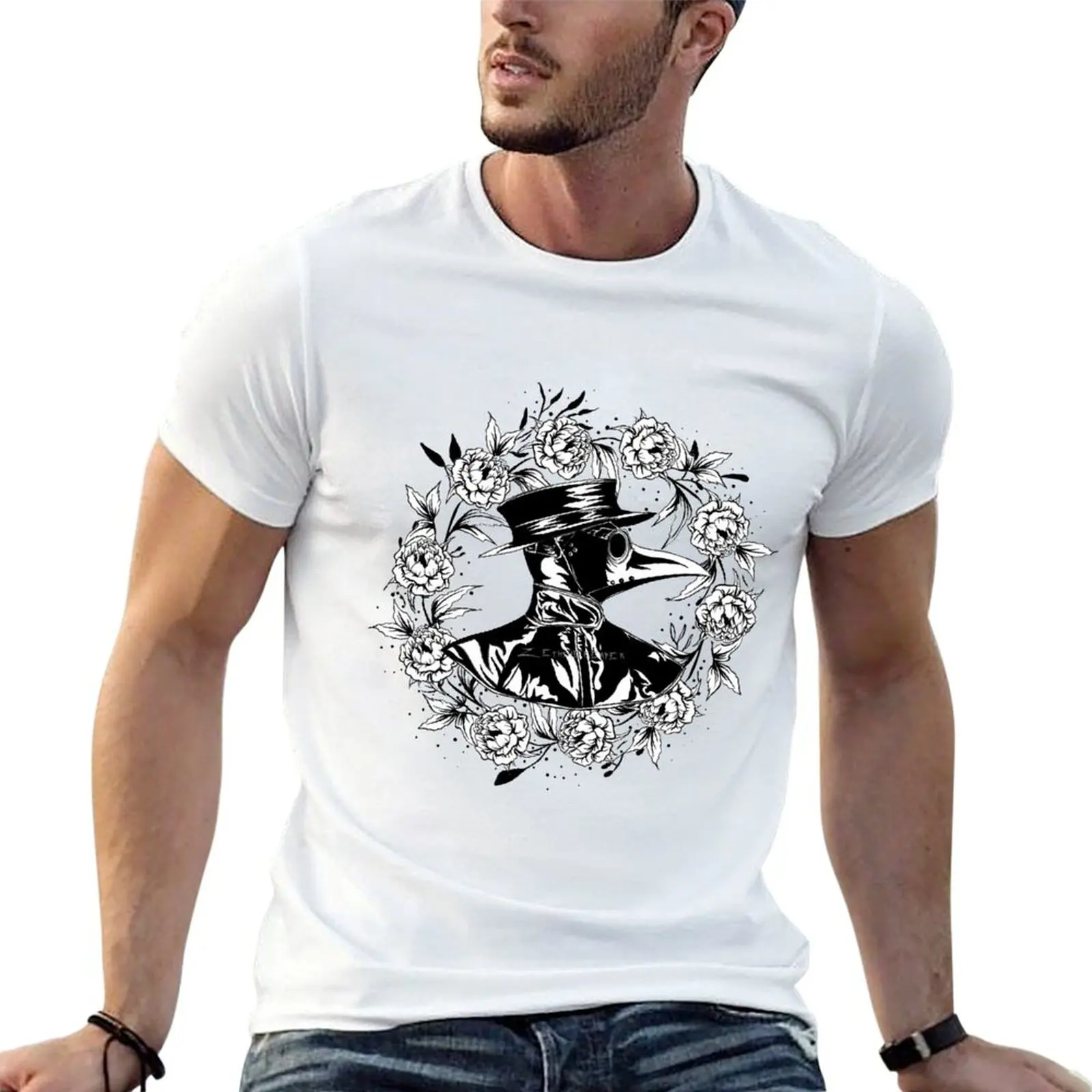 

man t t cotton T-Shirt shirt Plague doctor designer man shirt