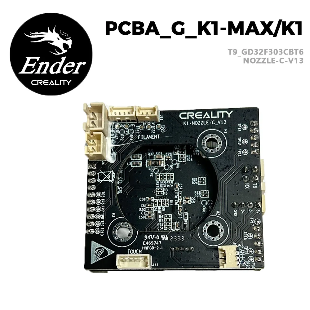 

Creality Original PCBA_G_K1-MAX/K1_T9_GD32F303CBT6 NOZZLE-C-V13 Adapter Board Replace 3d Printer Accessories