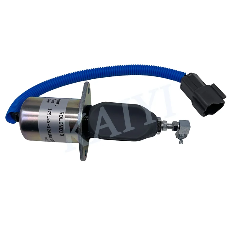 

For Hyundai 60-5/7 yanmar 4TNE94 flameout switch oil cut-off valve 1751ES-12A3UC12B1S excavator accessories