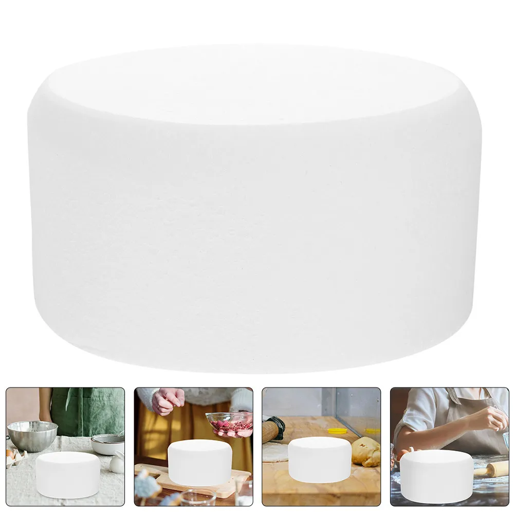 Round Foams Cake Dummy Versatile Design Easy Use Decorative Wedding Party Bakery Fake Cake Prop Foams Cakes Party Decor