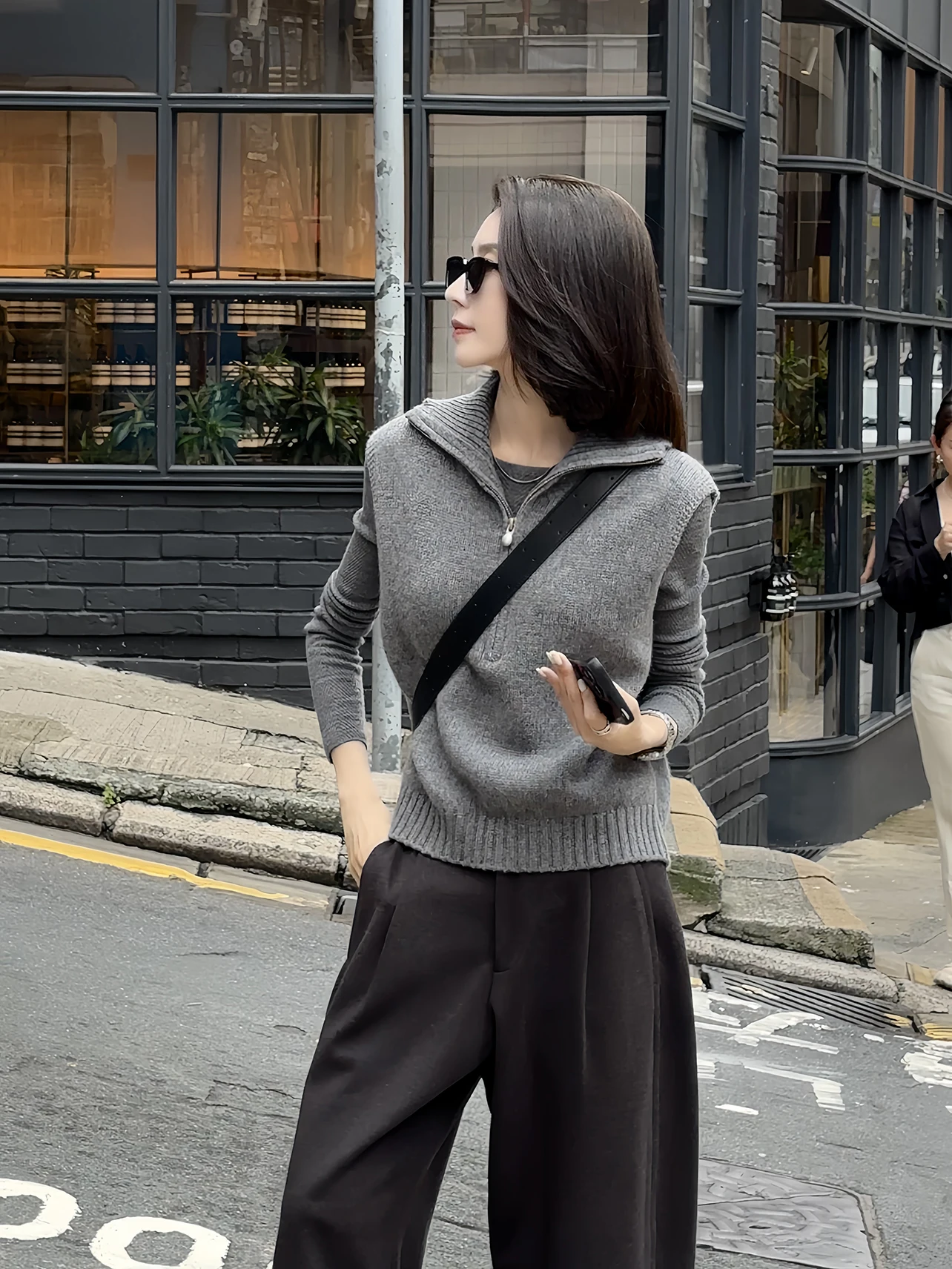 

Comfortable Zero Prure Sl One-Piece Week Che Pattern Base irt Women's Knitted Woolen Casual Fit Long Sve