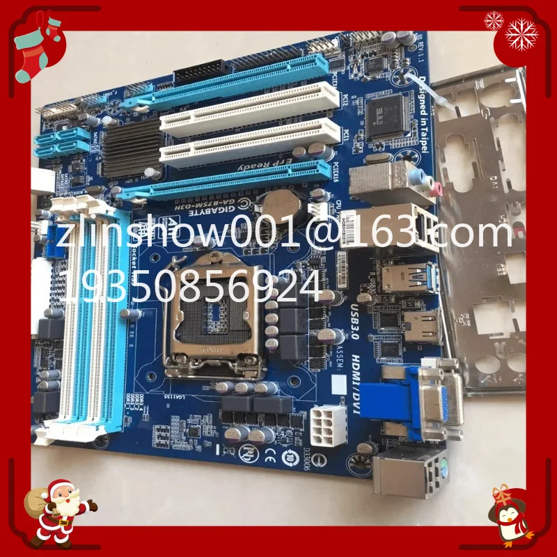 Placa Base Gigabyte GA-B75M-D3H con USB3 Interno, SATA3, DDR3/1155 Socket/B75