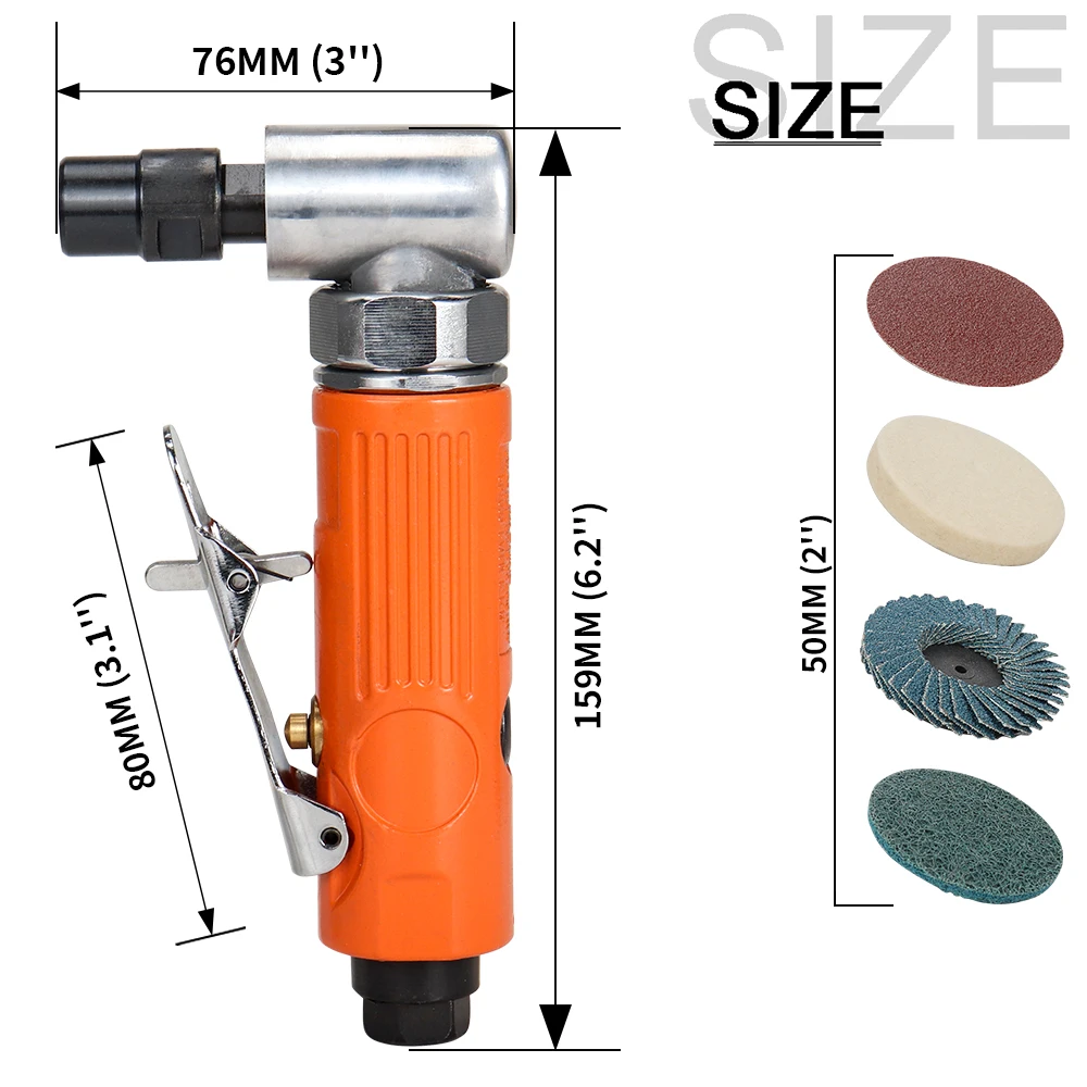 90 °Air Angle Die Grinder Mini 1/4