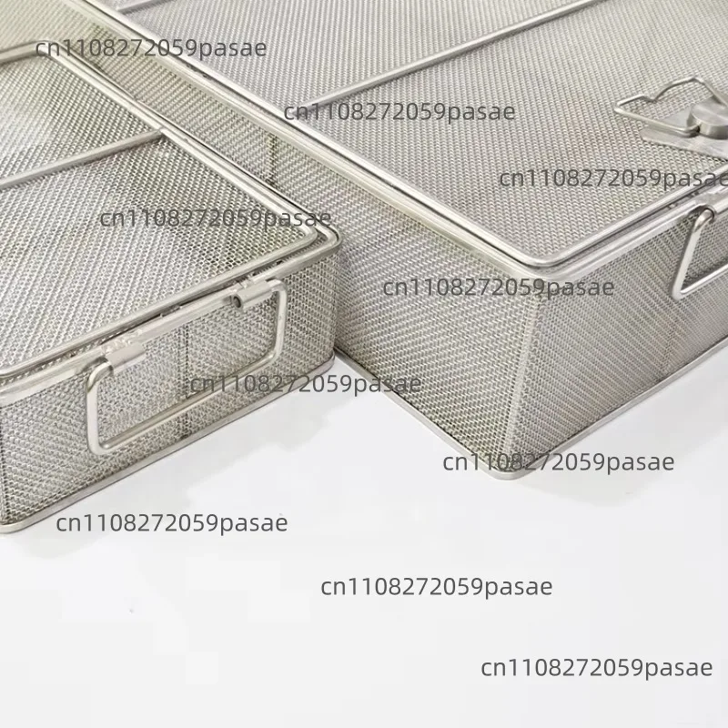 304 stainless steel mesh basket with lid, precision equipment basket