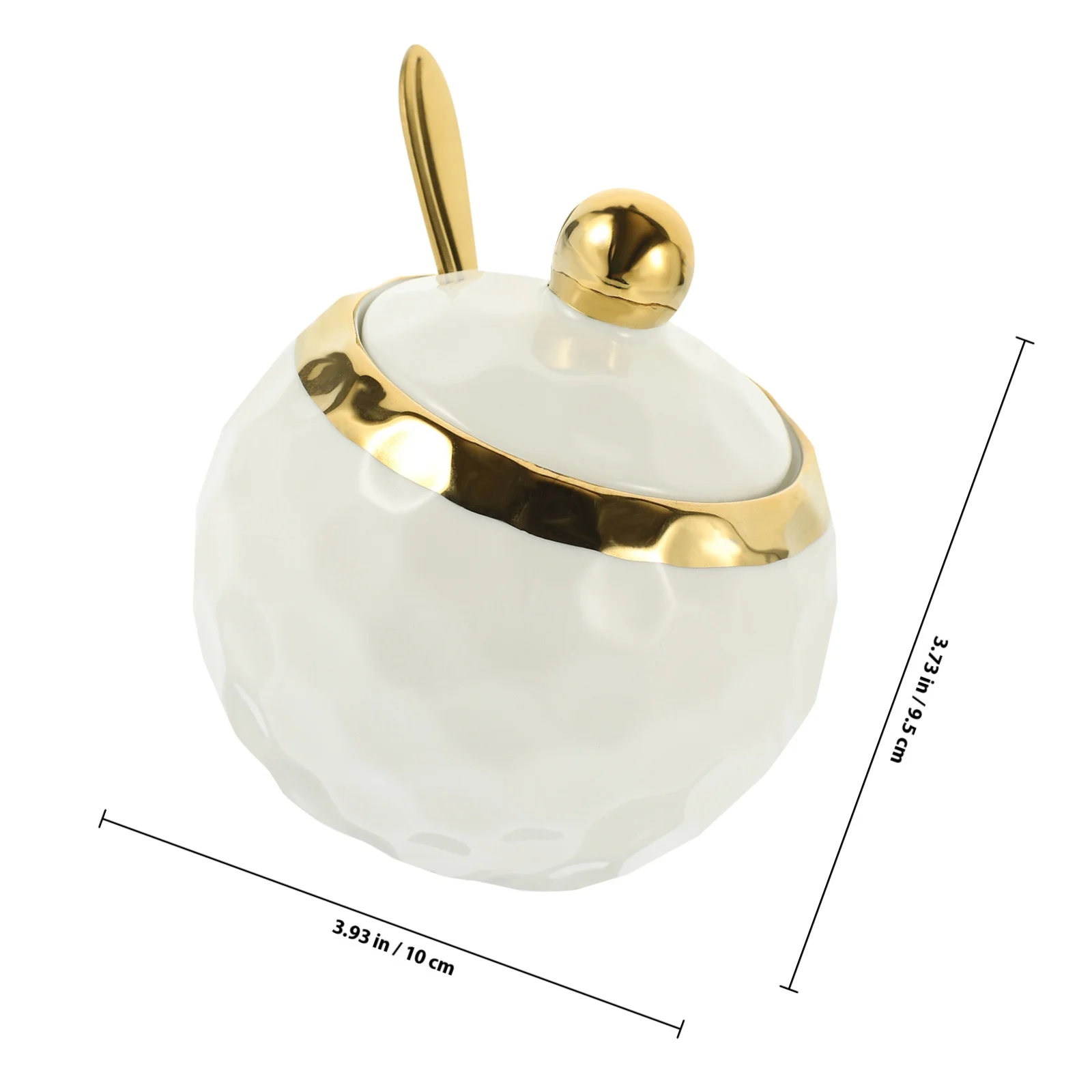 مجموعة واحدة من زجاجات تخزين السيراميك مع ملعقة بغطاء، حاوية توابل المطبخ، حامل بهار السكر الملح للمقهى المنزلي