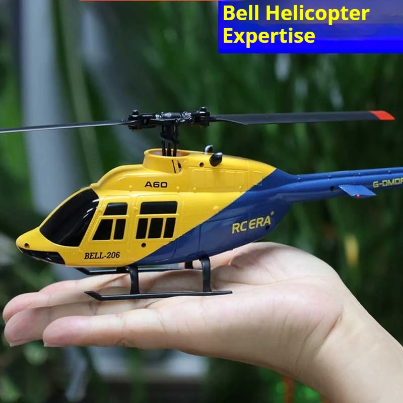 Helikopter zdalnie sterowany A60mini Bell 206, utrzymujący stałą wysokość, czterokierunkowa symulacja walki przypominająca prawdziwy samolot, zabawka dla dzieci.