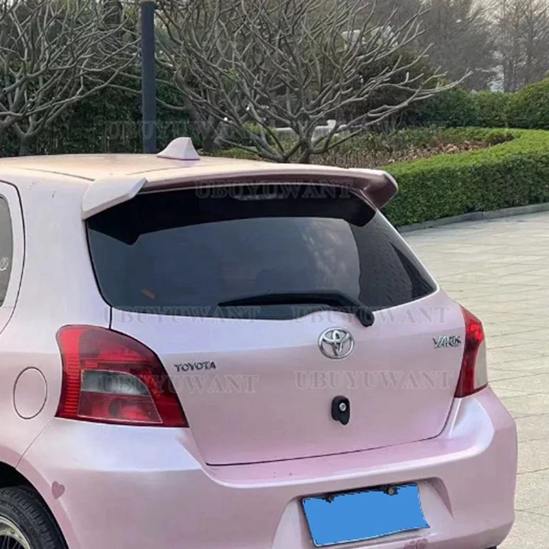 Für Toyota Yaris Spoiler 2008 2009 2010 2011 Yaris RS Sport Spoiler ABS-Material Auto Heckflügel Grundierte Farbe Kofferraum Heckspoiler – Detail 11
