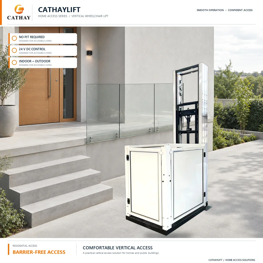 Simple Barrier-free Lifting Equipment Wheelchair Lift with Emergency Stop Button