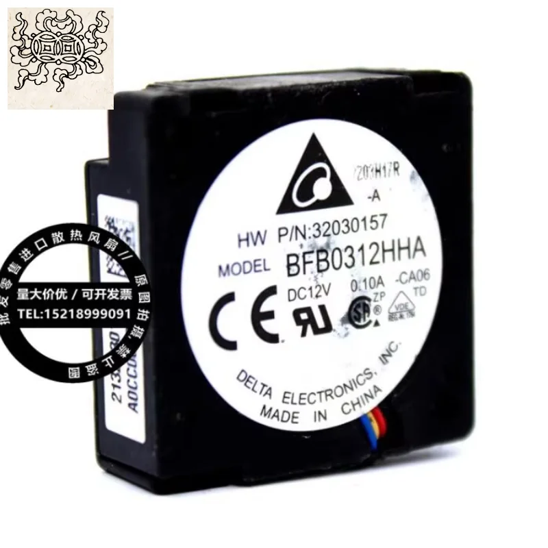 

Ltsf For Delta Electronics BFB0312HHA CA06 DC 12V 0.10A 30x30x10mm 4-Wire Server Cooling Fan