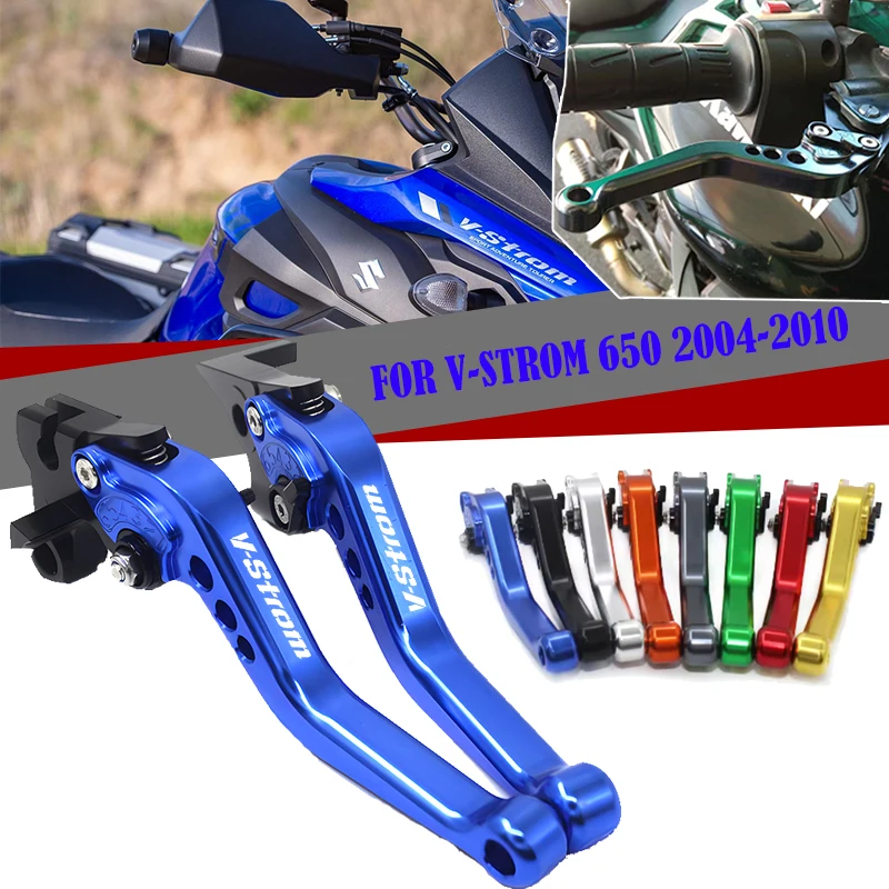 

For V-Strom 650 2004 2005 2006 2007 2008 2009 2010 Motorcycle Accessories CNC Adjustable Short Brake Clutch Levers
