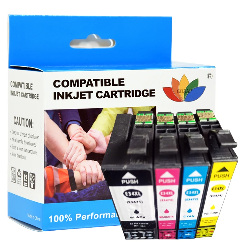 34XL T3471 T3472 T3473 T3474 Ink Cartridge Compatible for Epson WorkForce Pro WF-3720 WF-3725 WF-3720DWF WF-3725DWF Printer