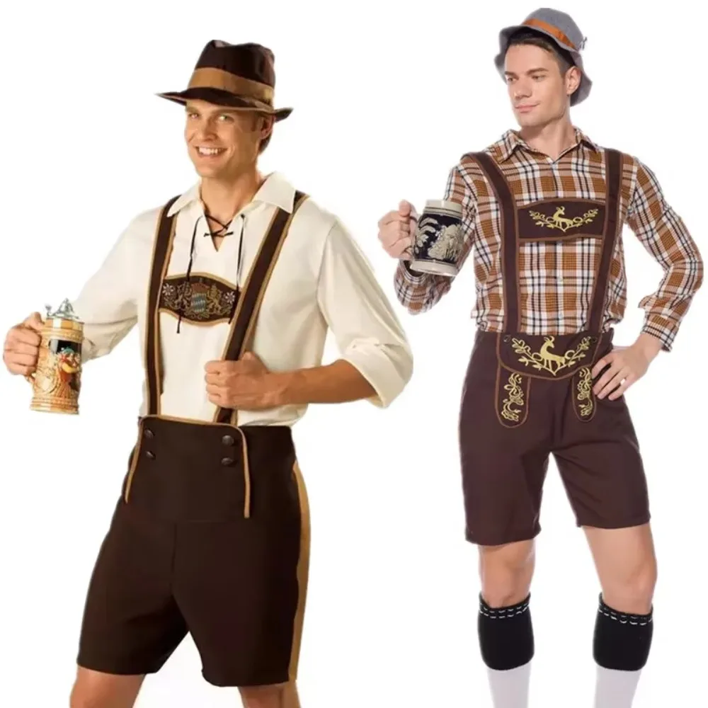 

Oktoberfest Halloween Costume Man Bavarian Octoberfest German Festival Beer Cosplay Adult Male Party Costumes Set