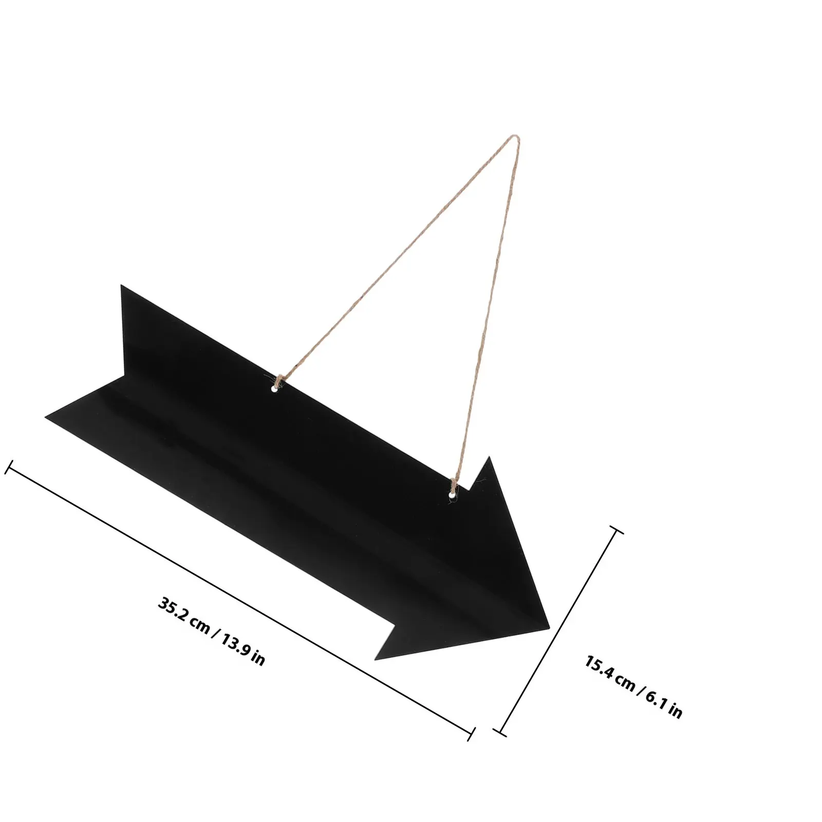 Acrylic Hanging Directional Sign Double Sided Chalkboard Arrow Black Blank DIY Wedding Party Decoration Office School Cafe Bar