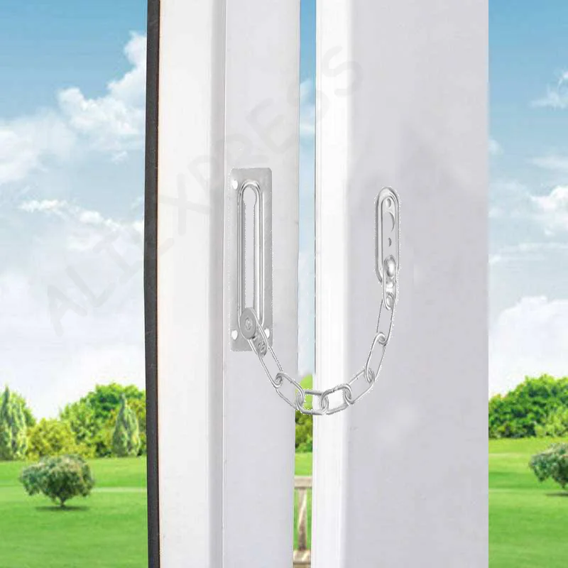 

Новый противоугонный дверной цепной замок из нержавеющей стали, ограничитель цепи высокой безопасности для отеля