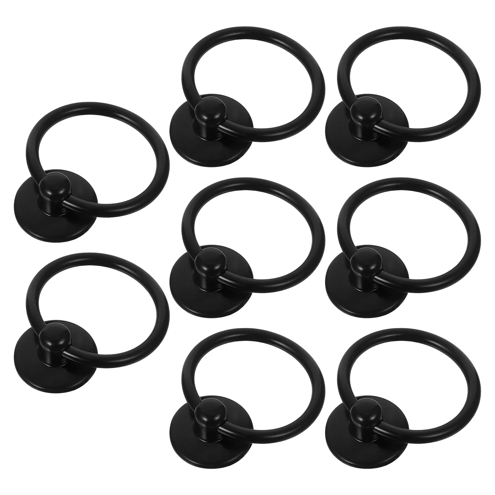 

8Pcs Vintage Zinc Alloy Metal Ring Pull Knobs Drawer Handles for Cabinet Kitchen Furniture Single Hole Dresser Hardware
