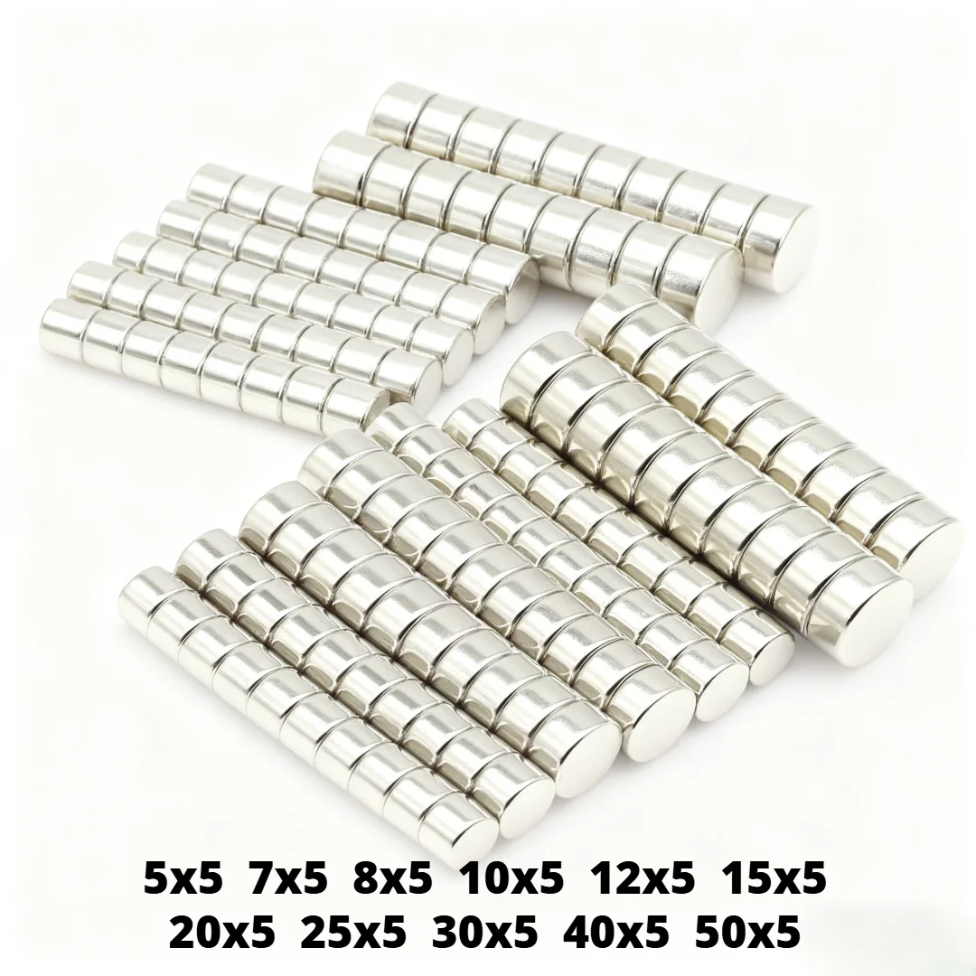 Super Strong Neodymium Magnet N35 Round Magnetic NdFeB Powerful Magnet imanes Refrigerator Magnets ﻿ 7/8/10/12/15/20/25X5MM