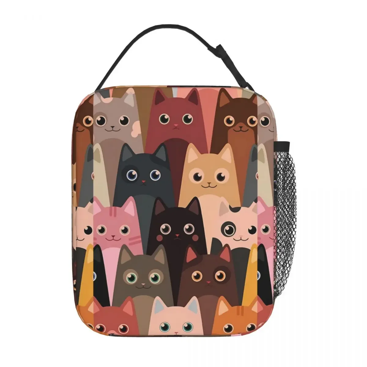 Lunch Bag Cute Cat Insulated Lunch Box For Adult Animals Cartoon Outdoor Picnic Cooler Bag Casual Waterproof Thermal Lunch Bags