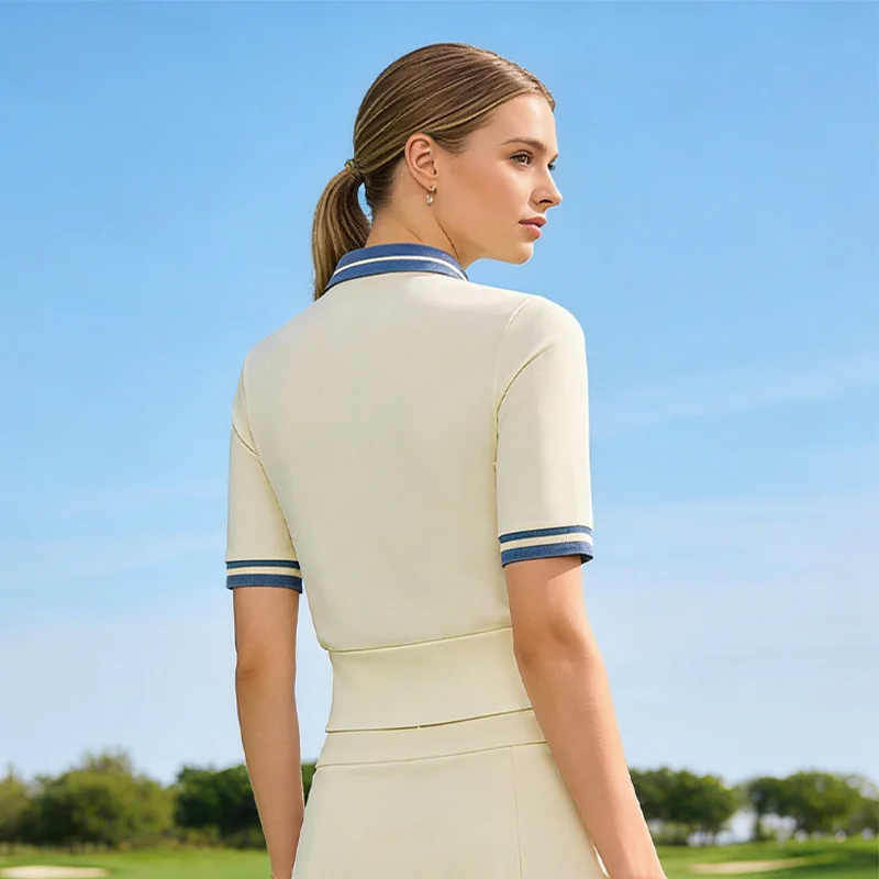 TTYGJ Golf Tennis Jersey Women Golf Polo Shirt Sporty Casual Short Top Ladies Breathable Short-sleeve Shirts Slim Golf Clothes - view 4