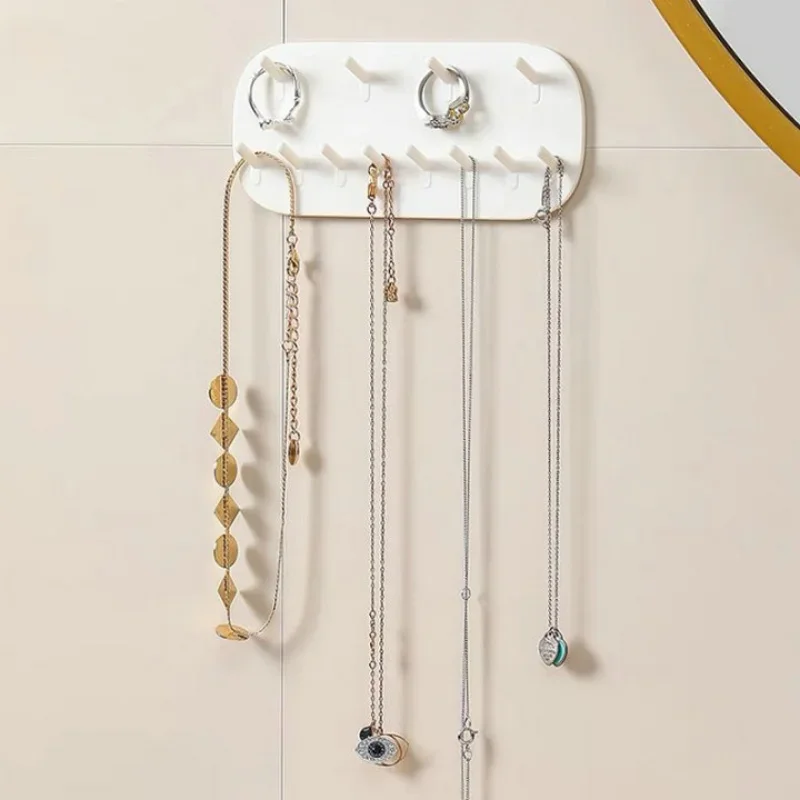 Adhesive Paste Wall Hanger Storage Jewelry Display Jewelry Hooks Holder Storage Organizer Earring Ring Necklace Hanger