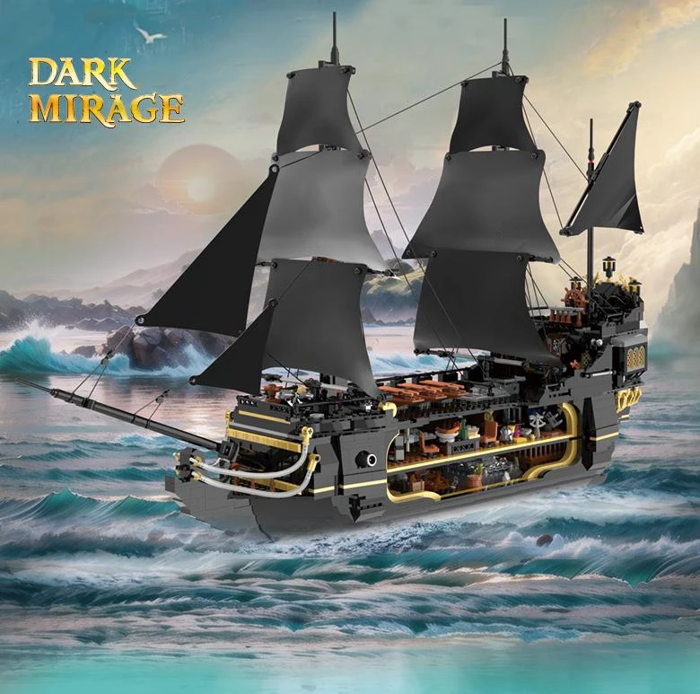 2900Pieces Pirate Ship Building Block Diy Assembly Games Mini Bricks Educatinal Toy Plastic Model Children Gift Home Decoration