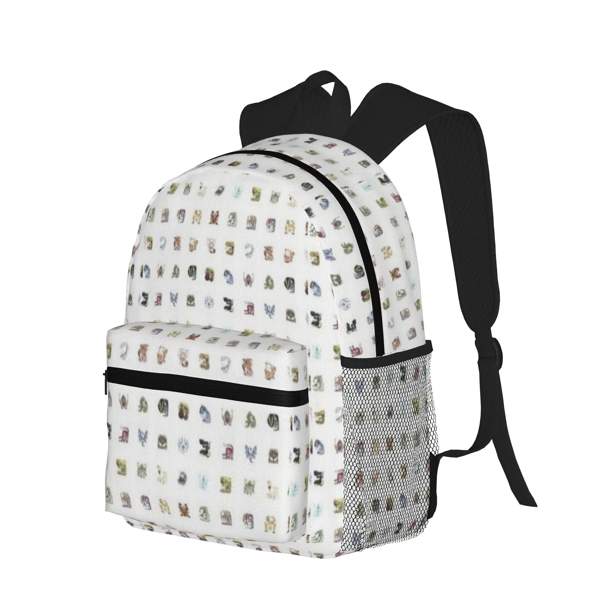 Monster Hunter World Tiled Icons  Casual Backpack for Students and Adults Bags