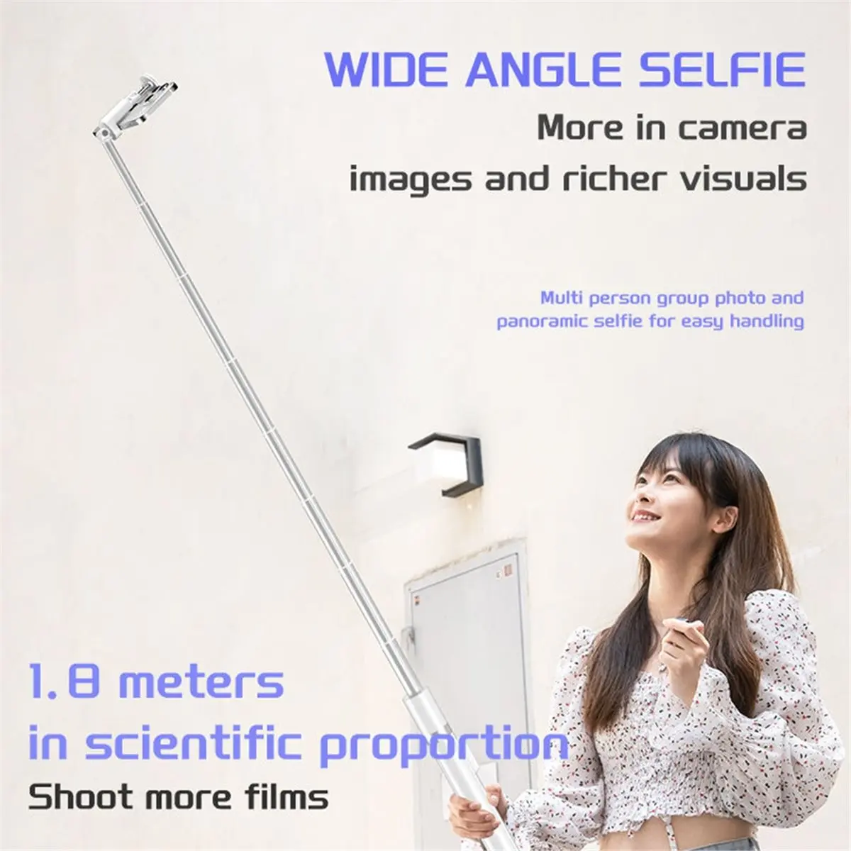 DT81 Automatically Pop-Up Selfie Stick with Single-Button Remote Control 360° Rotation Outdoor Live Streaming Stand for Phone