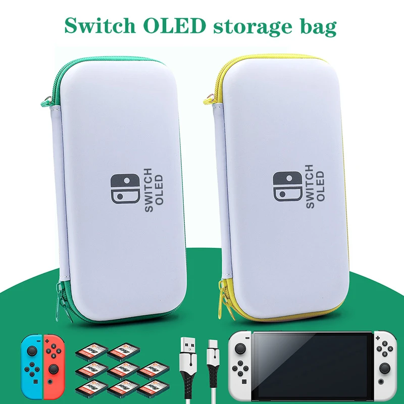 For Nintendo Switch OLED Storage Bag Crystal Hard Cover Shell Case Screen Protective Film Thumb Grip Caps PC Pouch Accessories