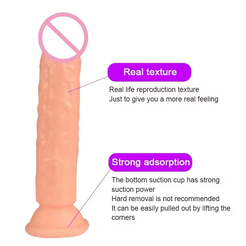 Realistic Flesh-colored Big Dildo Skin Feeling Realistic Penis Realistic Silicone Dildo Flesh Colored Dildo Suction Cup Sex Toy