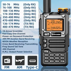 Quansheng-walkie-talkie portátil UV K5 (8), estación de conmutación de Radio bidireccional Am Fm, conjunto inalámbrico Ham, receptor de largo alcance