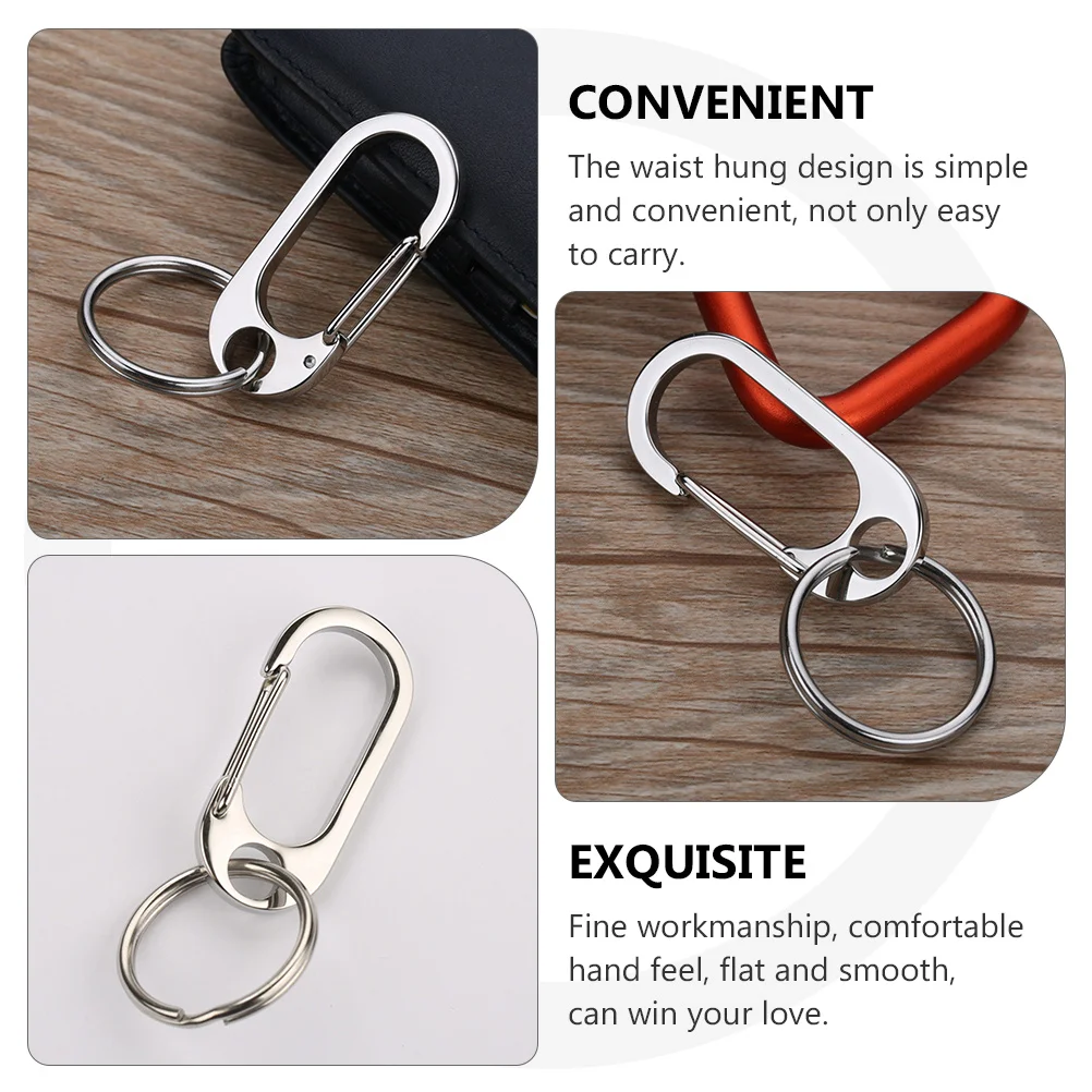 2pcs Car Hanging Ring Holder For Men Women Durable Waist Key Ring Holder Keychain Practical Key Rings Accessory