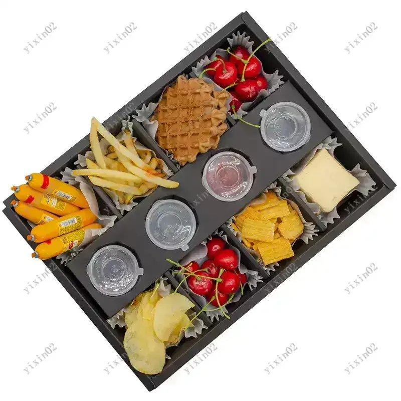 Food Grade Kraft Paper Lunch Box With Lid, Disposable Container For Outdoor Camping Picnic BBQ Sushi Party