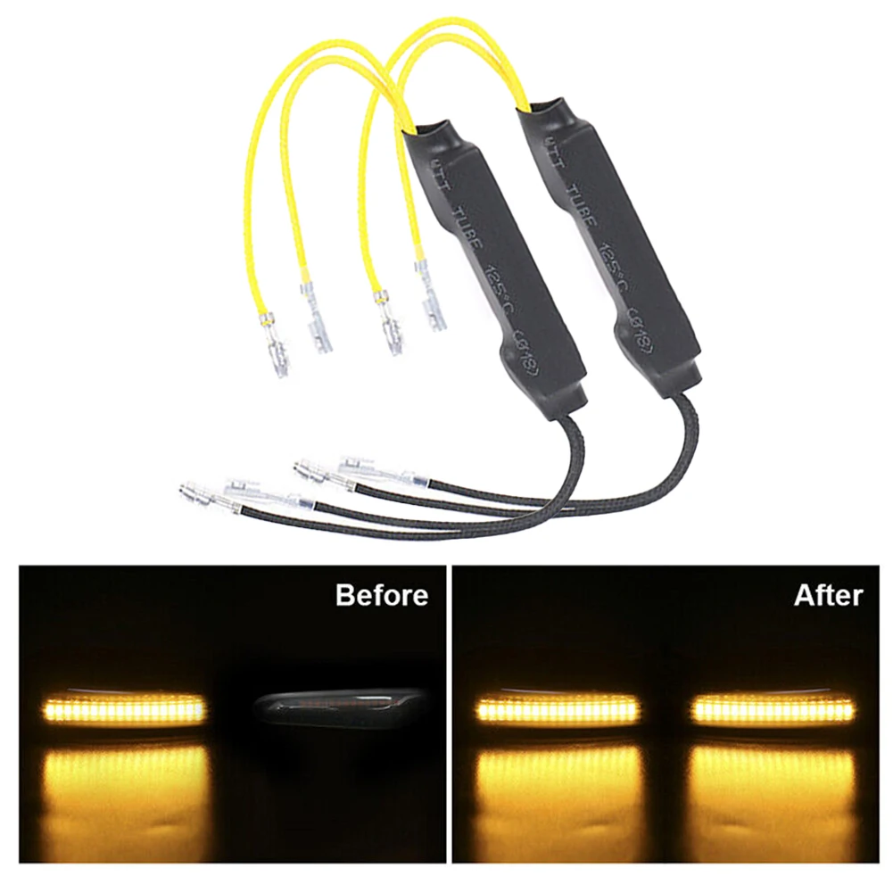 2pcs Motorcycle LED Decoder For Most Motorcycles 10W Decoder Solves Abnormal Light LED Decoding Fault Light Problem Decompiler