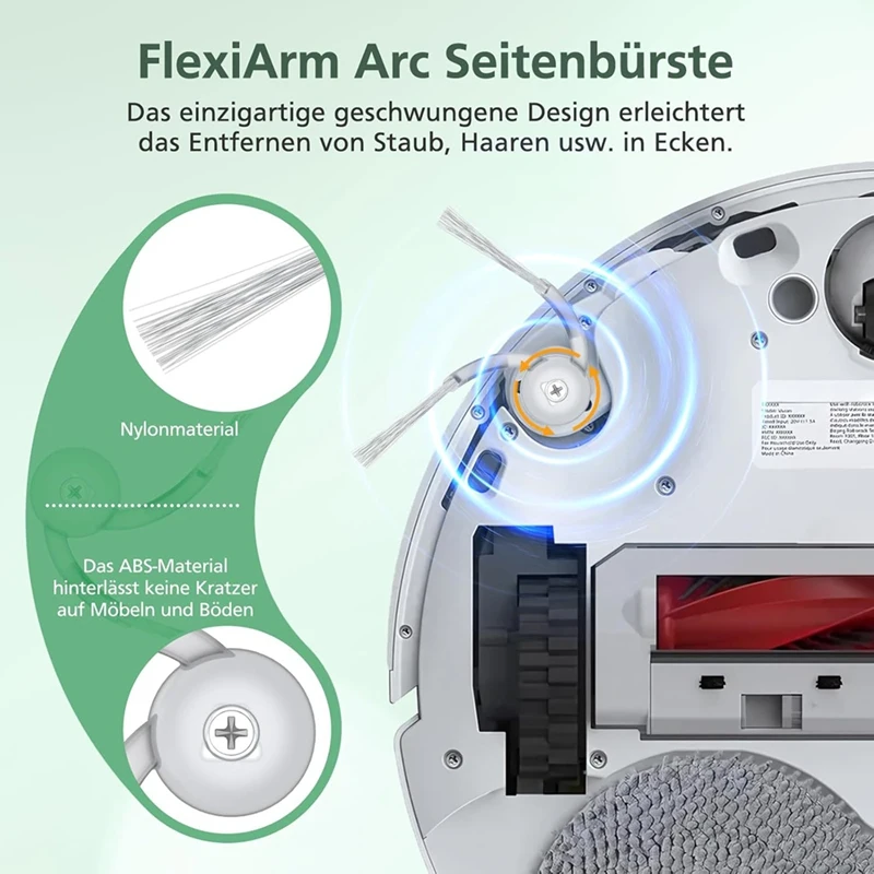 ABKP-Per Roborock Qrevo Curv/P20 Pro Rullo Principale Spazzola Laterale Filtro Hepa Mop Panno Sacchetto per la Polvere Robot Aspirapolvere Parti