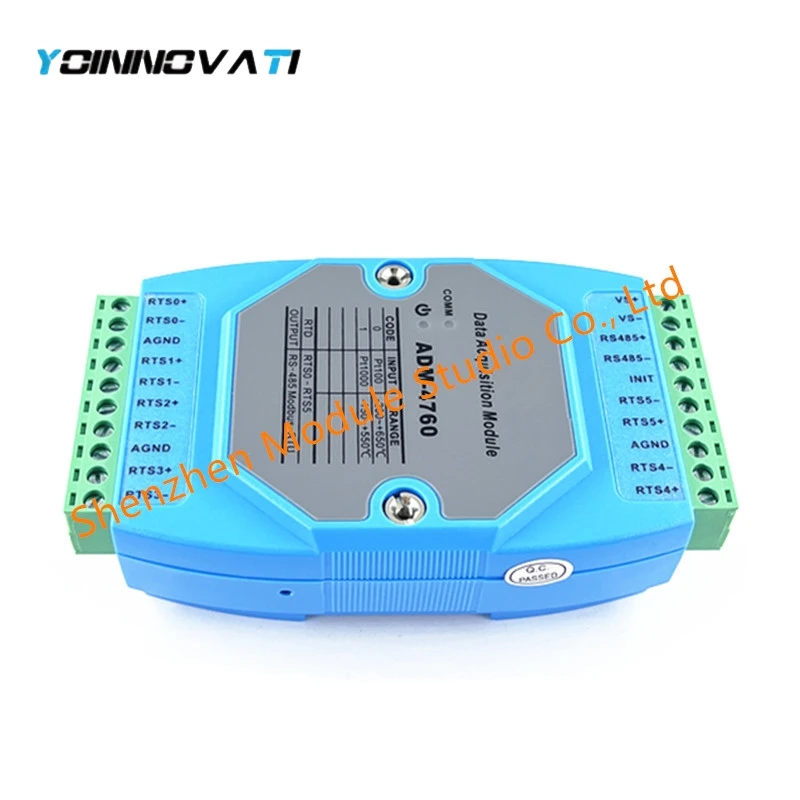 ADM-4760 6 Channel Temperature Acquisition Module Pt1000 to RS485 MODBUS RTU Protocol