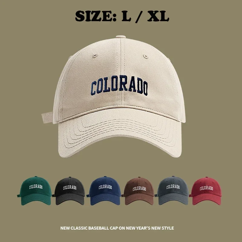 

Unisex Oversize Cotton Baseball Hat Men Women Extra Large Trucker Cap Outdoor Sun Hat Adjustable Dad Caps for Big Heads 22-25.5"